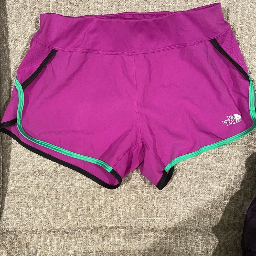 Purple north face gym shorts size medium